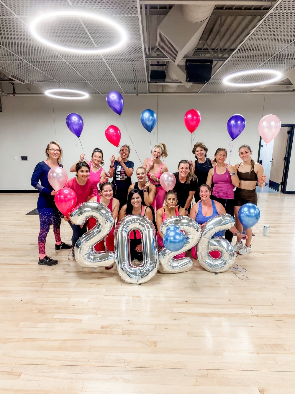 Vary-8 New Year 2026 class with balloons